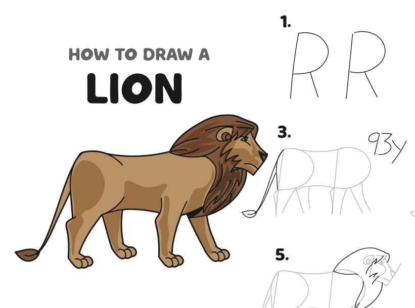 How to Draw Animals Using Letters and Numbers Volume 1: Wild Animals