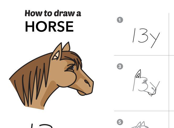 How to Draw Animal Heads with Letters and Numbers Part 1