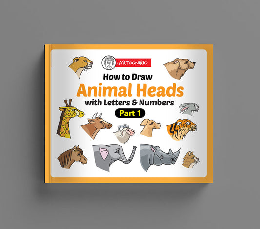 How to Draw Animal Heads with Letters and Numbers Part 1